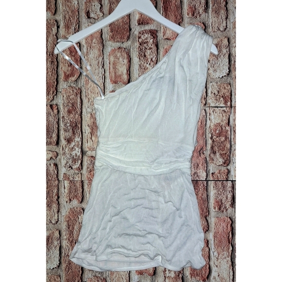 BCBGMaxAzria One-Shoulder Top - White - Picture 4 of 16